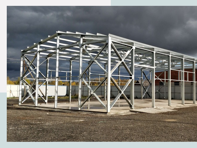 Двускатные ангары в Киржач от 619 руб. за квадрат