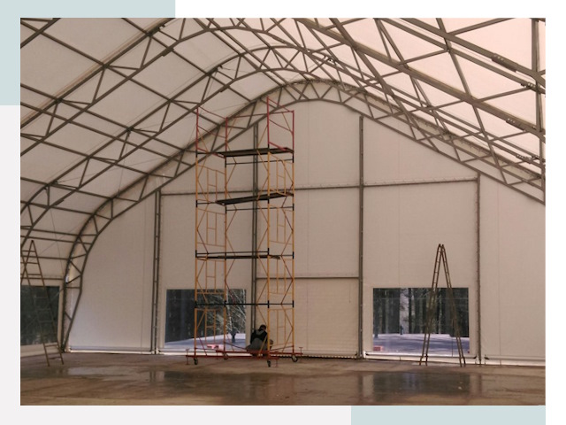 Шатровые ангары в Киржаче